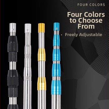 Teleskopická nerezová tyč na sieť na ryby, nastaviteľná dĺžka, 3–5 sekcií, hmotnosť 0,25 kg