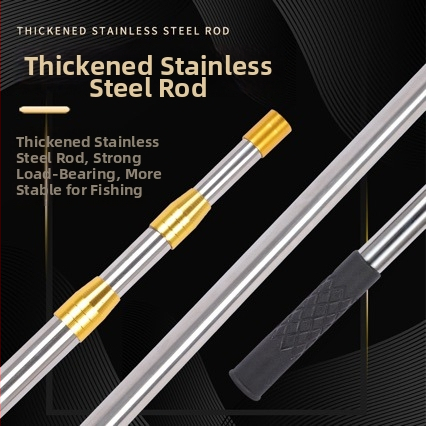 Teleskopická nerezová tyč na sieť na ryby, nastaviteľná dĺžka, 3–5 sekcií, hmotnosť 0,25 kg