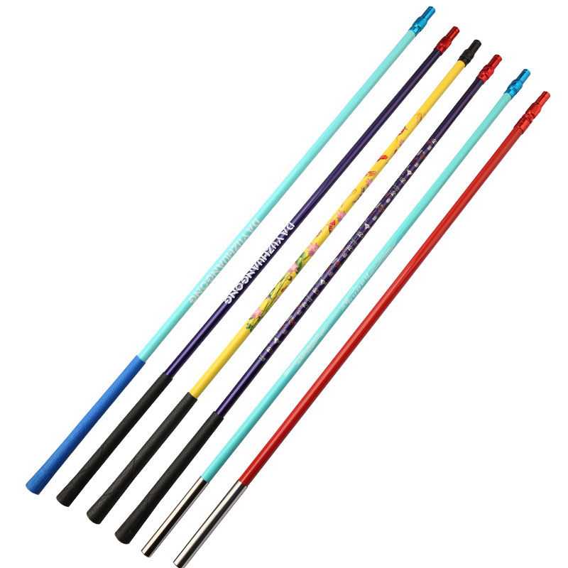 Καρβονική ράβδος για δίχτυα αλιείας, τηλεσκοπική, υπερ-ελαφριά, υψηλή αντοχή, πλήρες σετ