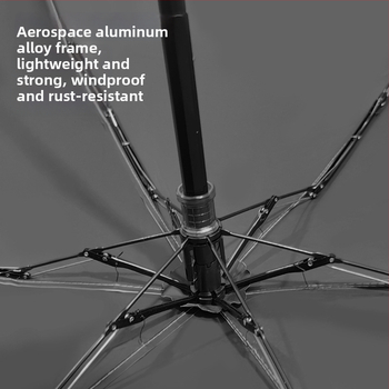 6‑ágú újratölthető ventilátoros esernyő, összecsukható zsebméretű, UV védelem nőknek