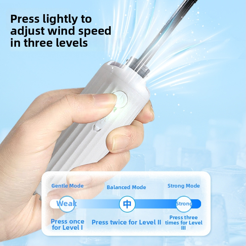 6‑ágú újratölthető ventilátoros esernyő, összecsukható zsebméretű, UV védelem nőknek