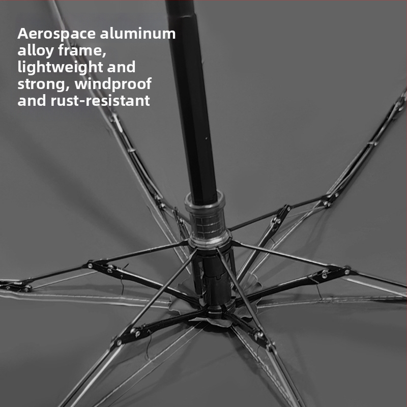 6‑ágú újratölthető ventilátoros esernyő, összecsukható zsebméretű, UV védelem nőknek
