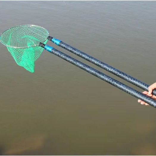 Prut telescopic din fibră de sticlă, set cu două bețe, grosime extra, izolat, pentru pescuit cu plasă