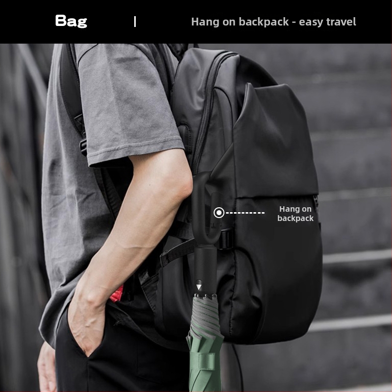 Kétoldalas automata esernyő, 8 acél bordával, 210T anyagú szövet, UPF>50, acél tengely és műanyag nyél, Tianxiu