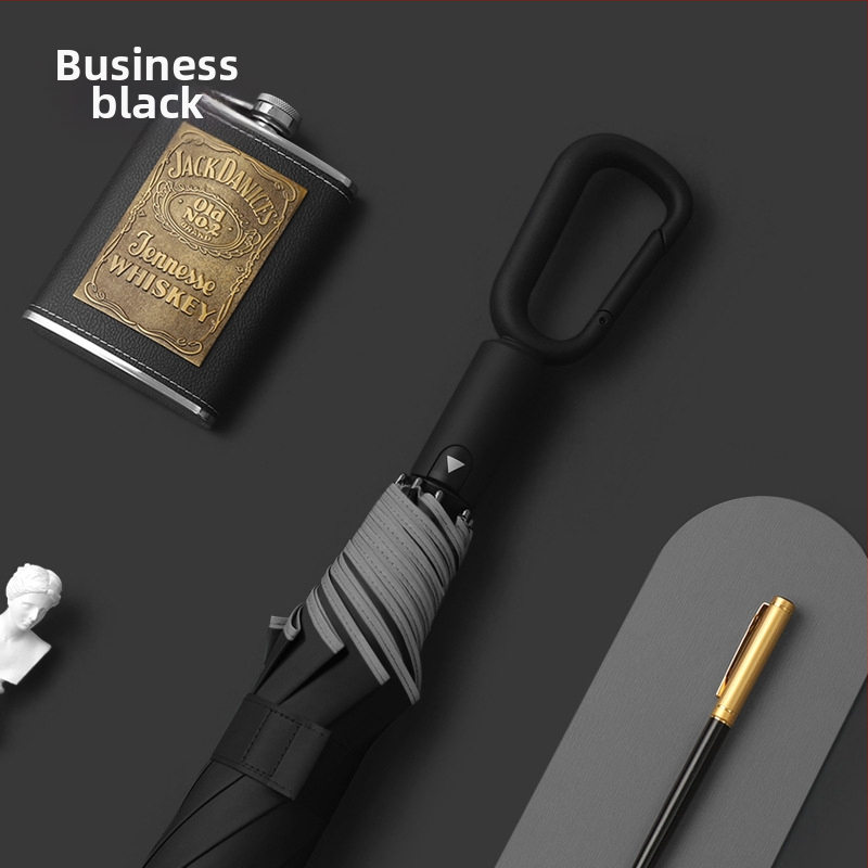 Kétoldalas automata esernyő, 8 acél bordával, 210T anyagú szövet, UPF>50, acél tengely és műanyag nyél, Tianxiu