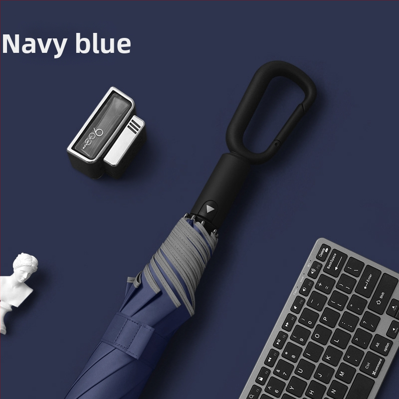 Kétoldalas automata esernyő, 8 acél bordával, 210T anyagú szövet, UPF>50, acél tengely és műanyag nyél, Tianxiu