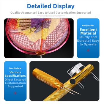 Összecsukható teleszkópos alumíniumötvözet halászhálóbot; Eredet: Kína; Anyag: alumíniumötvözet; Magáncímke licencelhető