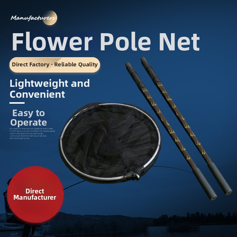 Összecsukható teleszkópos alumíniumötvözet halászhálóbot; Eredet: Kína; Anyag: alumíniumötvözet; Magáncímke licencelhető