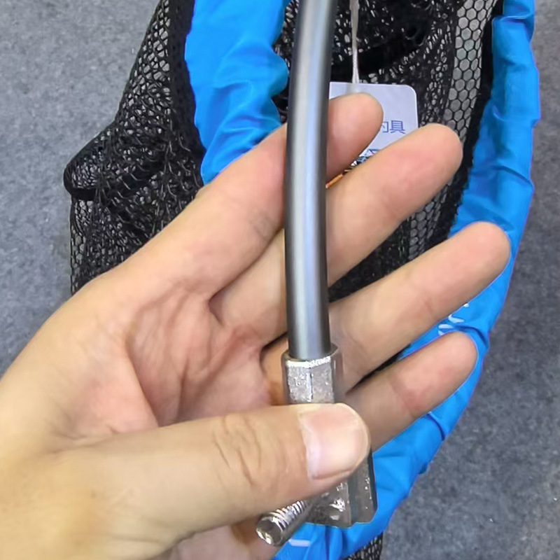 Сгъваема глава за риболов от алуминиева сплав с лепена мрежа, сменяема мрежова тъкан и дебел пръстен (Капацитет на натоварване 50; Дълбочина 35–50 см)