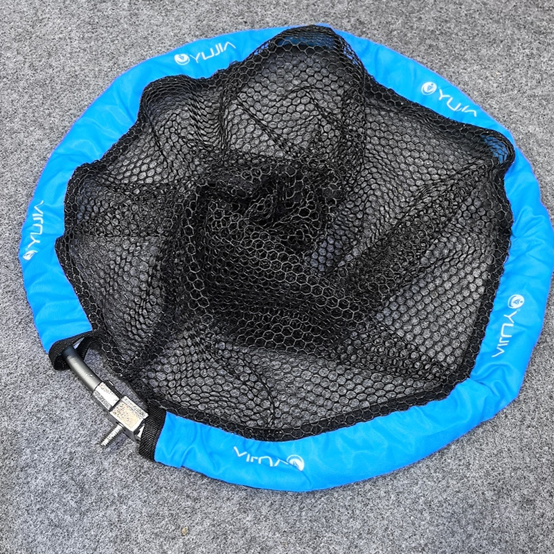 Сгъваема глава за риболов от алуминиева сплав с лепена мрежа, сменяема мрежова тъкан и дебел пръстен (Капацитет на натоварване 50; Дълбочина 35–50 см)