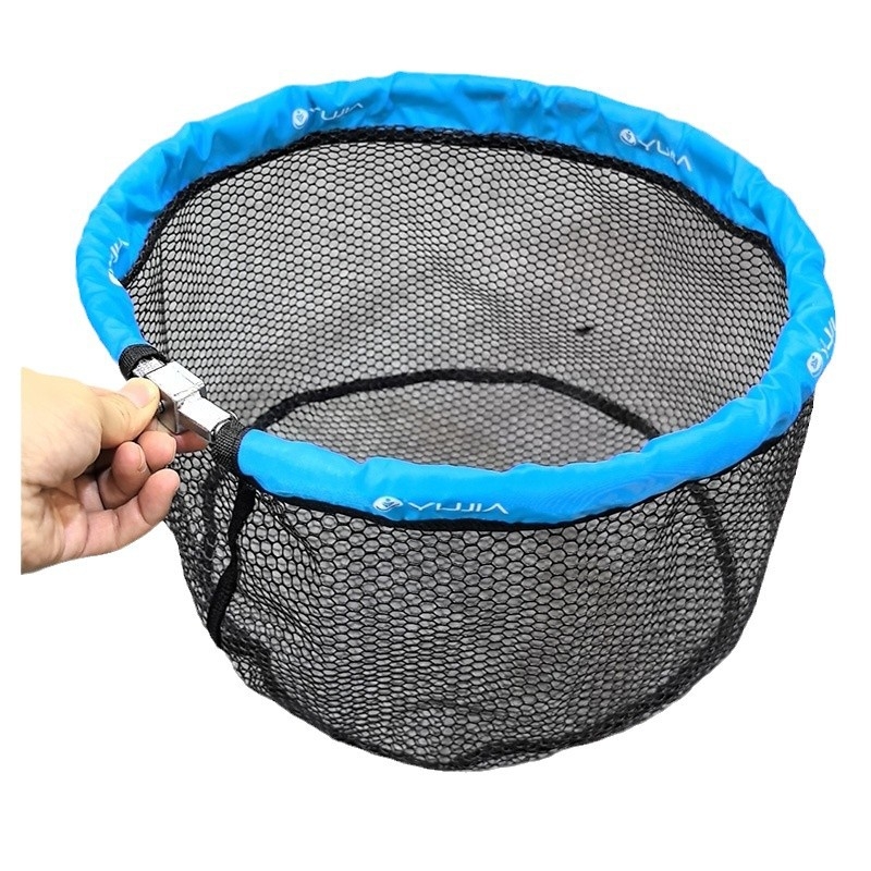 Сгъваема глава за риболов от алуминиева сплав с лепена мрежа, сменяема мрежова тъкан и дебел пръстен (Капацитет на натоварване 50; Дълбочина 35–50 см)
