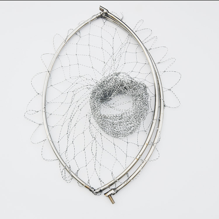 Okvir od nehrđajućeg čelika za ribolovnu mrežu, šuplja sklopiva glava s ojačanom zavarenom prstenom — Brand: Yingxing; Materijal: Nehrđajući čelik; Tip: sklopiva glava mreže