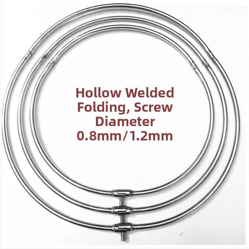 Okvir od nehrđajućeg čelika za ribolovnu mrežu, šuplja sklopiva glava s ojačanom zavarenom prstenom — Brand: Yingxing; Materijal: Nehrđajući čelik; Tip: sklopiva glava mreže