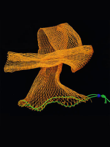 Mrežasta torba za vanjski ribolov, mreža od 18 vlakana gume, s vrpcom, sklopiva