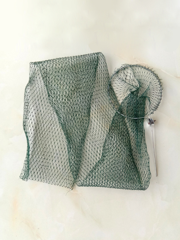 Mrežasta torba za vanjski ribolov, mreža od 18 vlakana gume, s vrpcom, sklopiva