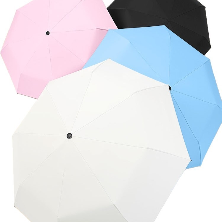 Rain Makeup kišobran za kišu i sunce, automatsko otvaranje, 8 rebara, UV zaštita UPF50+, lagan 285 g, čelična osovina, vlaknaste rebra