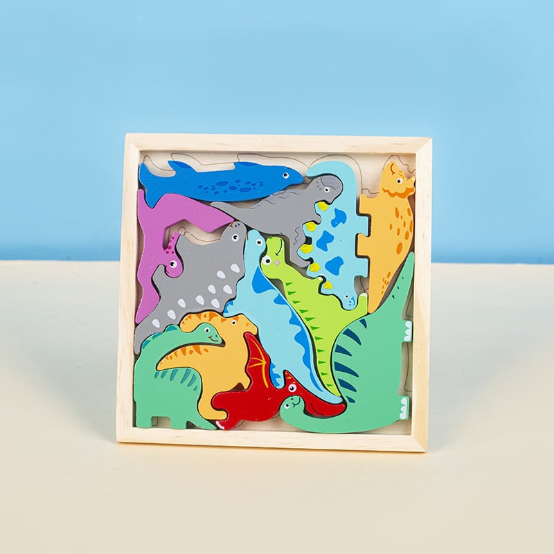Drveni 3D puzzle blokovi – životinje i voće, za bebe i djecu do 3 godine, edukativna igračka za rani razvoj, DIY kompatibilno
