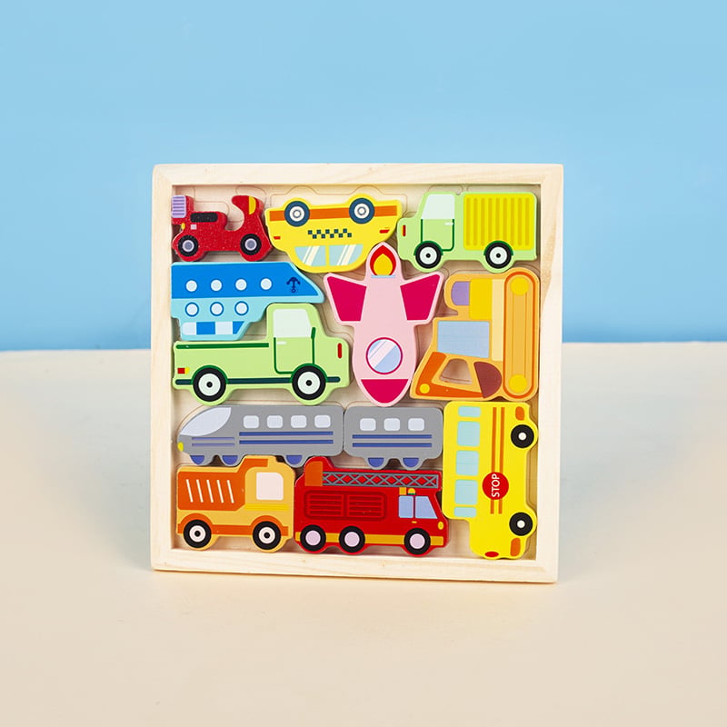 Drveni 3D puzzle blokovi – životinje i voće, za bebe i djecu do 3 godine, edukativna igračka za rani razvoj, DIY kompatibilno