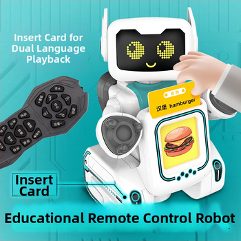 Edukativni robot s daljinskim upravljanjem, punjiva baterija, glazba i zvukovi, reakcija na dodir, plastično kućište
