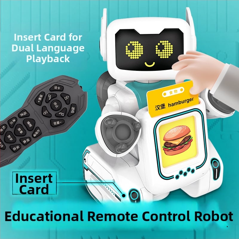 Edukativni robot s daljinskim upravljanjem, punjiva baterija, glazba i zvukovi, reakcija na dodir, plastično kućište