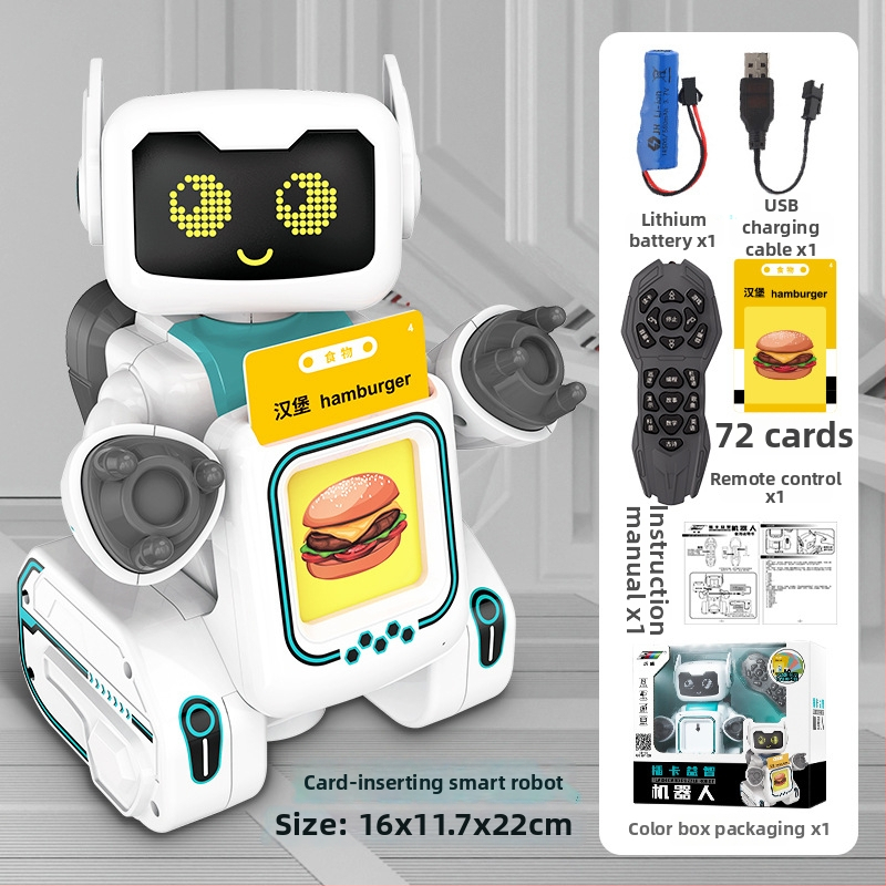 Edukativni robot s daljinskim upravljanjem, punjiva baterija, glazba i zvukovi, reakcija na dodir, plastično kućište