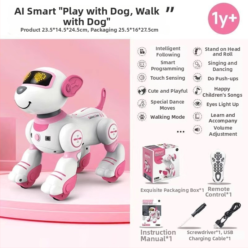 Edukativni robot s daljinskim upravljanjem, punjiva baterija, glazba i zvukovi, reakcija na dodir, plastično kućište