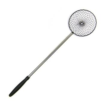 Jégfogó horgászati háló rozsdamentes acélból készült hálófejjel, jégcsapokkal és jégkanállal