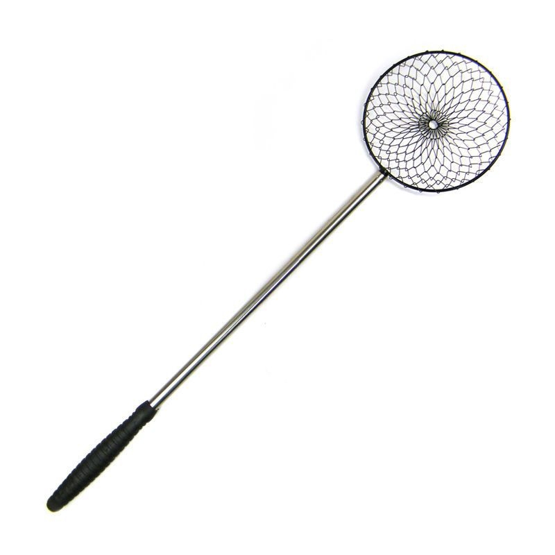 Jégfogó horgászati háló rozsdamentes acélból készült hálófejjel, jégcsapokkal és jégkanállal