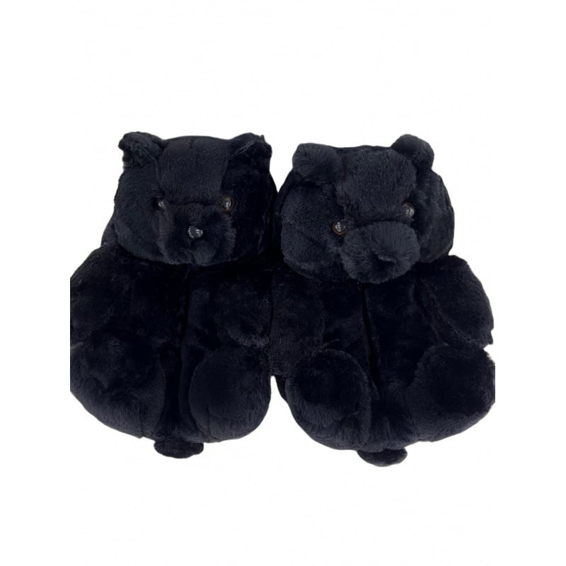 Unisex papuče s plišanim medvjedićem – plišano gornjište, višefunkcionalni potplat, 1.5–3.5 cm, zatvorena peta, protuklizne.