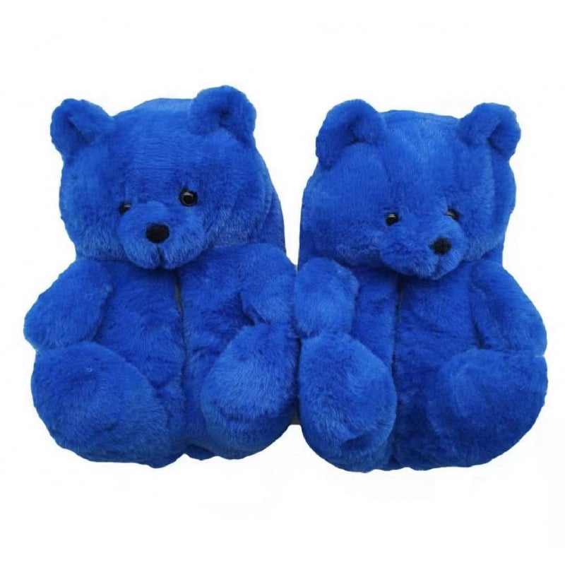 Unisex papuče s plišanim medvjedićem – plišano gornjište, višefunkcionalni potplat, 1.5–3.5 cm, zatvorena peta, protuklizne.