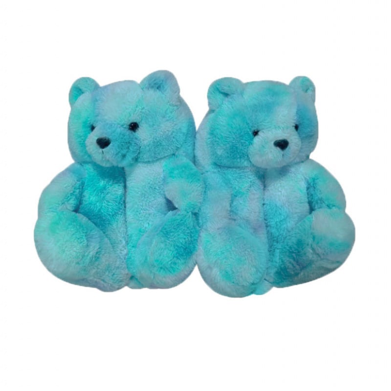 Unisex papuče s plišanim medvjedićem – plišano gornjište, višefunkcionalni potplat, 1.5–3.5 cm, zatvorena peta, protuklizne.