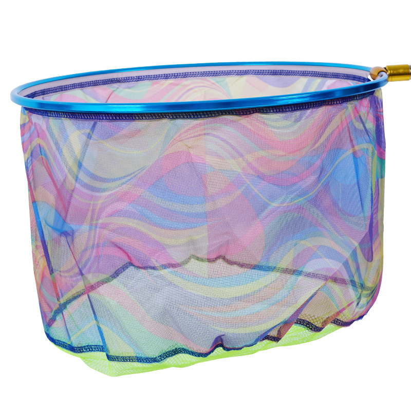 Глава за уловна мрежа за риболов: големи отвори, мрежа от найлон, алуминиева сплавна рамка, дебелен алуминиев пръстен, 8 мм резбово съединение