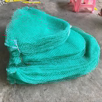 Horgász háló táska, kézzel készített, 9 szálból álló új anyagból, háromrétegű kialakítás