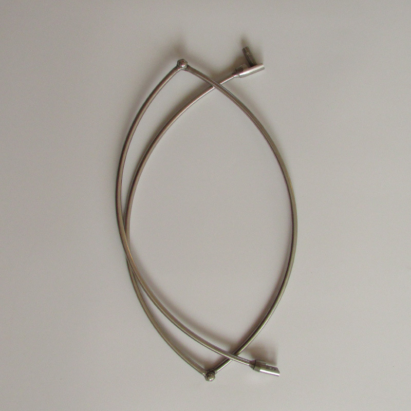 Rozsdamentes acélból készült szilárd halászhálófej, összecsukható gyűrűvel, integrált vastag csavaros dizájnnal, 8 mm-es keret