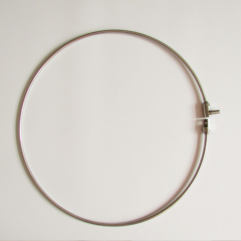 Rozsdamentes acélból készült szilárd halászhálófej, összecsukható gyűrűvel, integrált vastag csavaros dizájnnal, 8 mm-es keret