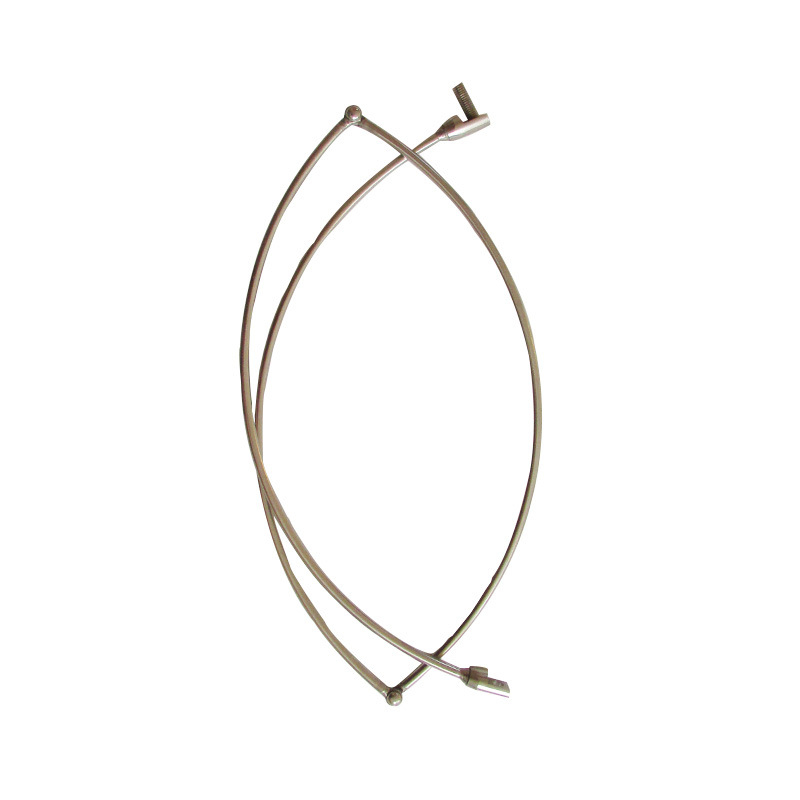 Rozsdamentes acélból készült szilárd halászhálófej, összecsukható gyűrűvel, integrált vastag csavaros dizájnnal, 8 mm-es keret