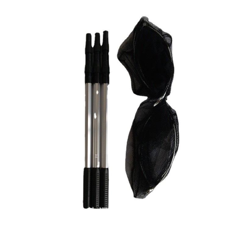 Alumínium ötvözetből készült horgászháló, három részes, kihúzható tervezés és pontos pozicionálás