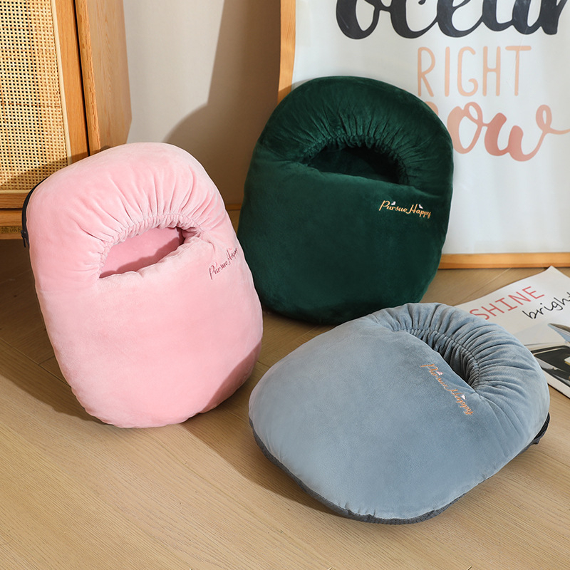 Bežično grijane papuče za dom i ured, baršunasti gornji dio, gumeni potplat, unisex, USB napajanje