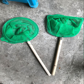 Kötés nélküli, fa nyelű halászháló és tok – Márka Wood, Származás Gaozhou, Anyag: Fa