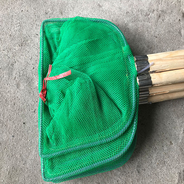 Kötés nélküli, fa nyelű halászháló és tok – Márka Wood, Származás Gaozhou, Anyag: Fa