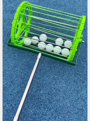 Φορητός τηλεσκοπικός συλλέκτης μπάλων για πινγκ-πονγκ με ρυθμιζόμενη γωνία δικτύου και καλάθι για τις μπάλες