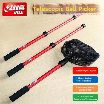 DHS Zbieranie loptičiek na stolný tenis s vysúvacou ťahacou tyčou, model BP01, 1000 g