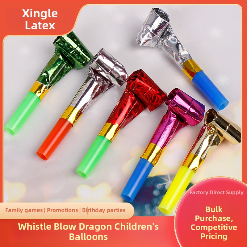 Síp Rekvizit Dragon Roll, Plastová Hraččka pre detské párty, Ručne vyrobené