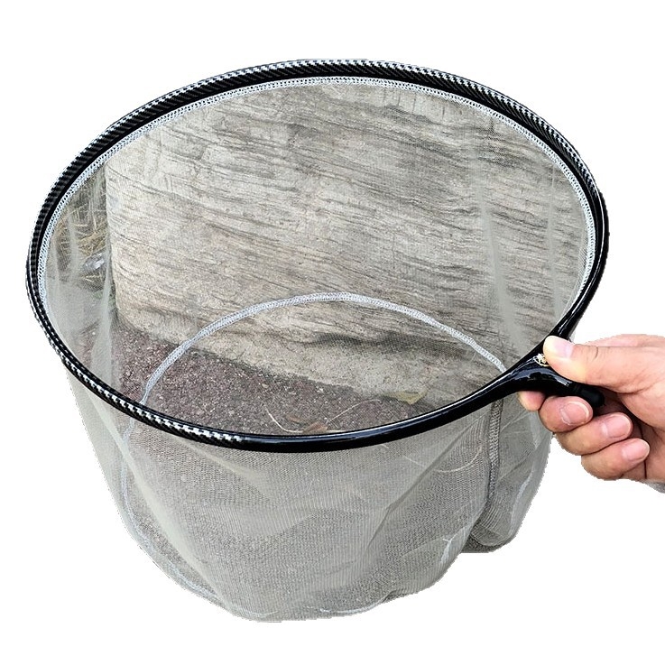 Integrirana glava mreže za ribolov, aluminijska legura, uzorak karbonskih vlakana, brzo sušenje, anti-zakač dizajn, mreža za vodu za ribolov – dubina 25 cm