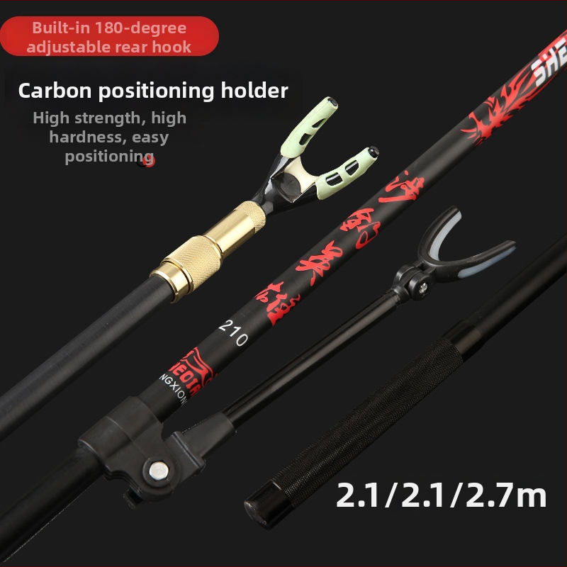 Držiak z karbónu na rybársky prút, viacsmerné otáčanie, dvojité použitie, značka Chuangjia