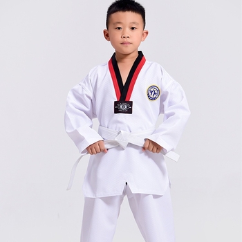 Pamut Taekwondo edzőruha felnőtteknek és gyerekeknek hímzéssel