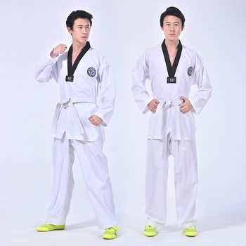 Pamut Taekwondo edzőruha felnőtteknek és gyerekeknek hímzéssel