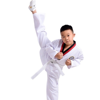 Pamut Taekwondo edzőruha felnőtteknek és gyerekeknek hímzéssel