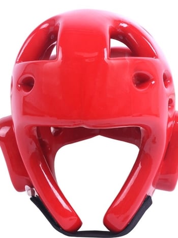 Taekwondo fejvédő sisak arcvédővel, NBR anyagból, öntött kivitel, modell 005, súly 1