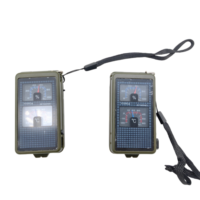 Túlélő Eszközök: 10 az 1-ben többfunkciós kompász hőmérővel, higrométerrel, LED világítással, kültéri gyújtó és síppal — Zhengneng; Eredet: Yiwu; Kereszt-szárnyú export kizárólagos forrás; Export tanúsítvány: Nincs